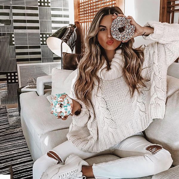 conmoto harajuku turtleneck crop sweater 2018 autumn winter long sleeve thick solid oversized pullover white kintted jumper, White;black
conmoto harajuku turtleneck crop sweater 2018 autumn winter long sleeve thick solid oversized pullover white kintted jumper, White;black