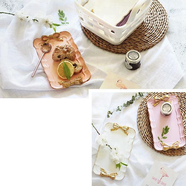 european style bow cake storage trays makeup organizer dessert plate square decor tray kitchen storage trays 12x20cm
european style bow cake storage trays makeup organizer dessert plate square decor tray kitchen storage trays 12x20cm