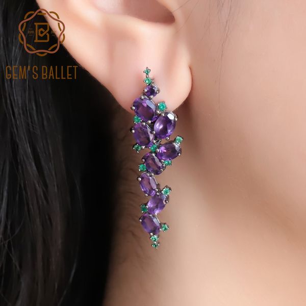 gem's ballet 9.78ct natural amethyst purple gemstone earrings pure 925 sterling sliver romantic clip earrings for women wedding cj19121, Silver
gem's ballet 9.78ct natural amethyst purple gemstone earrings pure 925 sterling sliver romantic clip earrings for women wedding cj19121, Silver