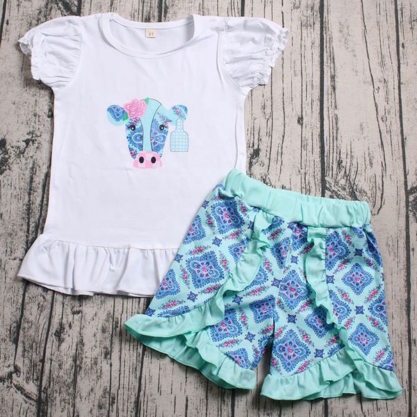 kids summer short sleeve clothing pant set toddler girls clothes outfits milk silk cow print ruffle suits new sale, White
kids summer short sleeve clothing pant set toddler girls clothes outfits milk silk cow print ruffle suits new sale, White
