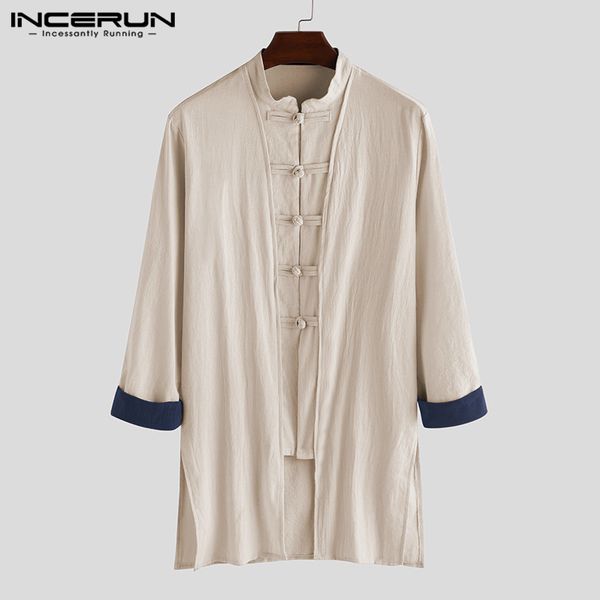 chinese style vintage men shirt cotton casual stand collar button up long shirts men cardigan retro long sleeve camisa incerun, White;black
chinese style vintage men shirt cotton casual stand collar button up long shirts men cardigan retro long sleeve camisa incerun, White;black