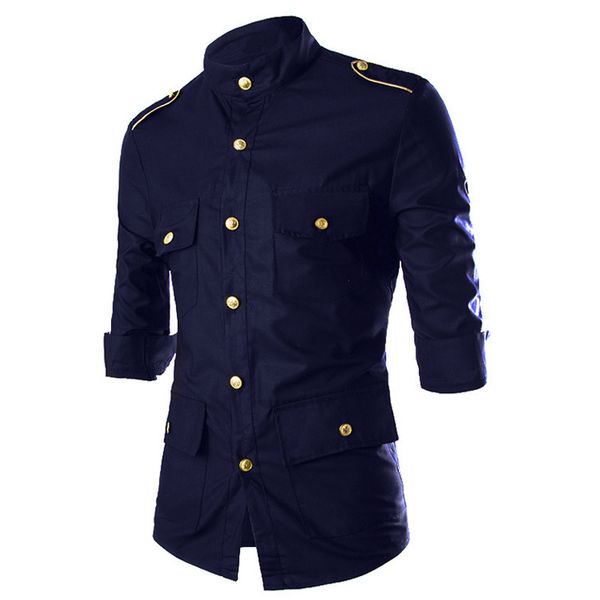 men shirt 2020 fashion korean wild long sleeve casual shirts men epaulet buttons decorate uniform slim fit men's clothing black, White;black
men shirt 2020 fashion korean wild long sleeve casual shirts men epaulet buttons decorate uniform slim fit men's clothing black, White;black