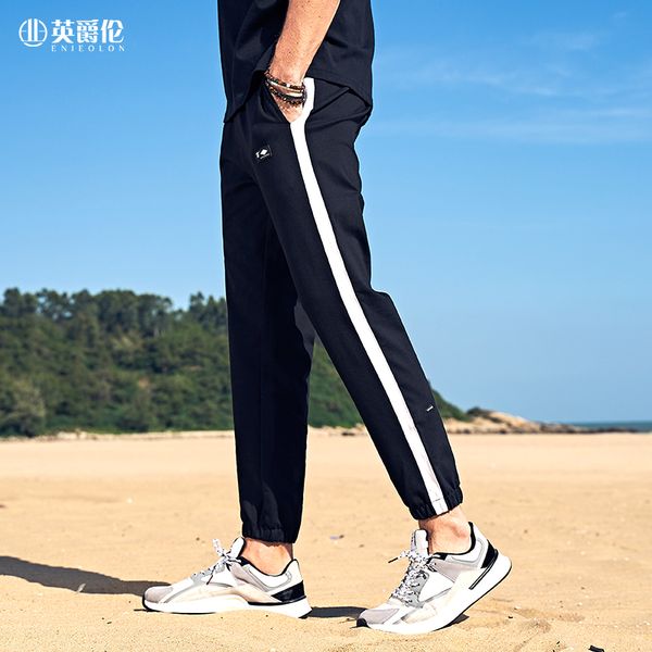 men's pants enjeolon summer joggger men patchwork elastic waist sweatpants sports mens trousers streetwear clothes male k6912, Black
men's pants enjeolon summer joggger men patchwork elastic waist sweatpants sports mens trousers streetwear clothes male k6912, Black