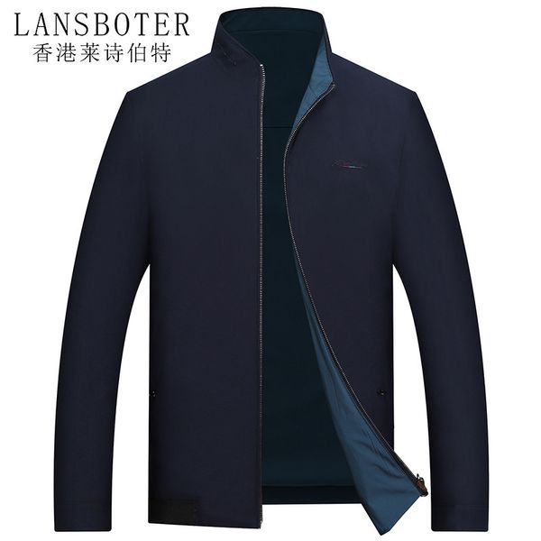 2019 spring and autumn new style reversible jacket men's young and middle-aged men thin jacket coat men's casual, Black;brown
2019 spring and autumn new style reversible jacket men's young and middle-aged men thin jacket coat men's casual, Black;brown