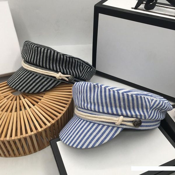 style ~ japanese small pure and fresh and stripe navy female thin section a newsboy cap ins boom in spring summer tr, Blue;gray
style ~ japanese small pure and fresh and stripe navy female thin section a newsboy cap ins boom in spring summer tr, Blue;gray
