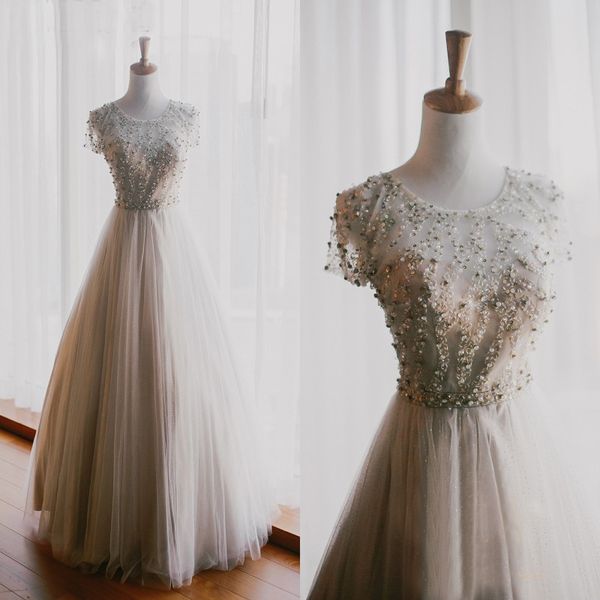 2020 luxury crystals wedding dress short sleeves a line glitter tulle long bridal wedding gowns robe de mariee, White
2020 luxury crystals wedding dress short sleeves a line glitter tulle long bridal wedding gowns robe de mariee, White