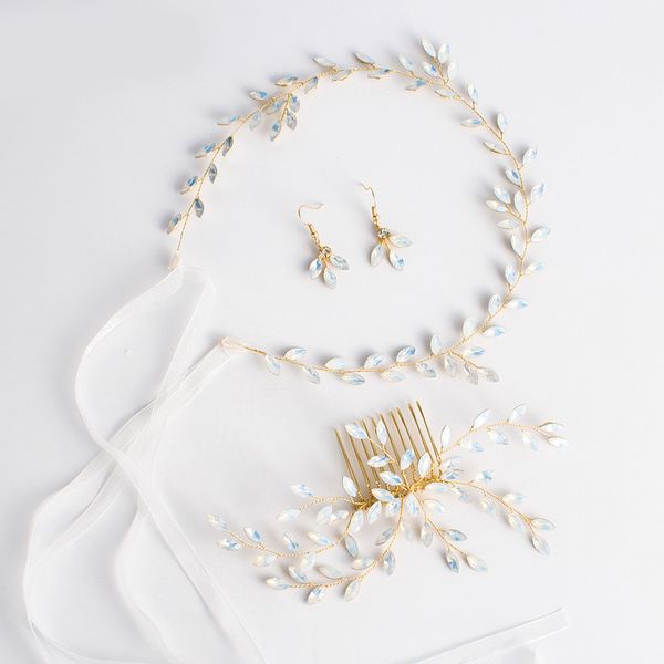 korean bride wedding headwear manual protein soft chain drilling hair band insert ear hook three-piece hair decorate suit, Silver
korean bride wedding headwear manual protein soft chain drilling hair band insert ear hook three-piece hair decorate suit, Silver