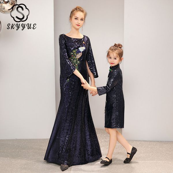 skyyue shiny parent child evening dress db168 embroidery mermaid party dresses o-neck long sleeve mother-child formal gowns 2020, White;black
skyyue shiny parent child evening dress db168 embroidery mermaid party dresses o-neck long sleeve mother-child formal gowns 2020, White;black