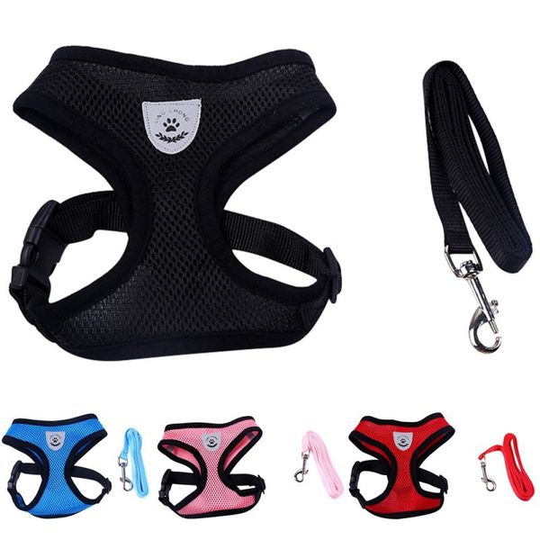 breathable mesh small dog pet harness and leash set puppy vest pink red blue black for chihuahua new pets dog harnesses
breathable mesh small dog pet harness and leash set puppy vest pink red blue black for chihuahua new pets dog harnesses
