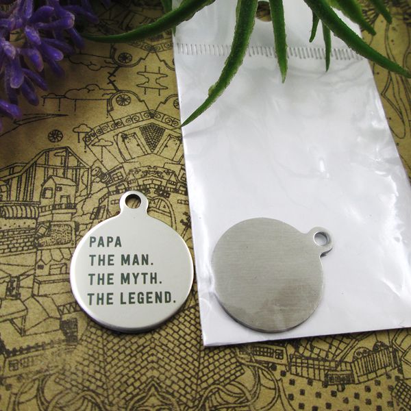 40pcs--"papa the man the myth"stainless steel charms more style for choosing diy charms pendants for necklace, Bronze;silver
40pcs--"papa the man the myth"stainless steel charms more style for choosing diy charms pendants for necklace, Bronze;silver