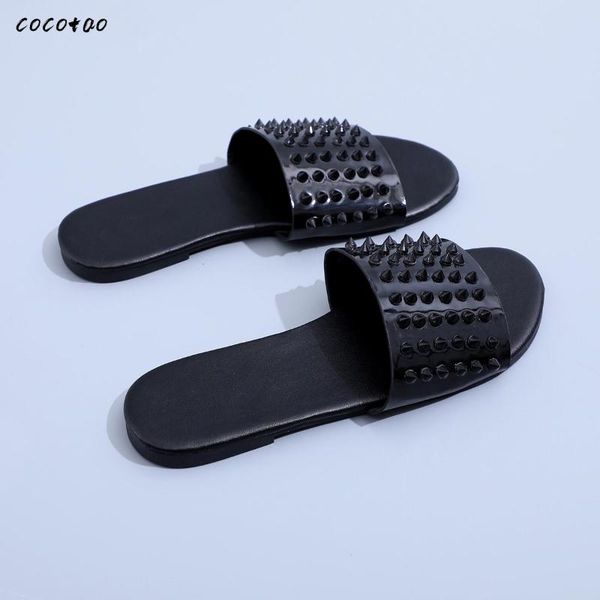 european station 2020 summer new sandals and slippers rivets flip flops beach slippers fashion comfortable tide, Black
european station 2020 summer new sandals and slippers rivets flip flops beach slippers fashion comfortable tide, Black