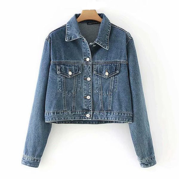 2019 spring and autumn casual loose short paragraph new korean female high waist was thin denim jacket jeans jacket tide, Black;brown
2019 spring and autumn casual loose short paragraph new korean female high waist was thin denim jacket jeans jacket tide, Black;brown