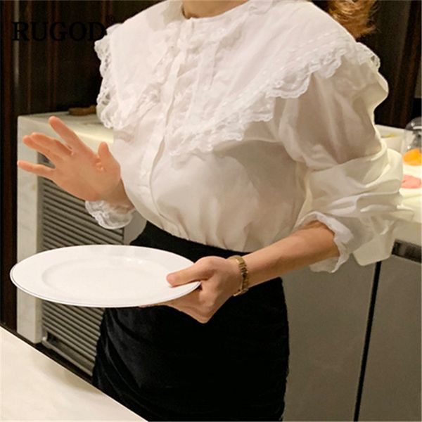 rugod elegant oddice ladies shirts 2019 women blouse o-neck solid lace pathwork peter pan collor bloueses full sleeve chemise, White
rugod elegant oddice ladies shirts 2019 women blouse o-neck solid lace pathwork peter pan collor bloueses full sleeve chemise, White