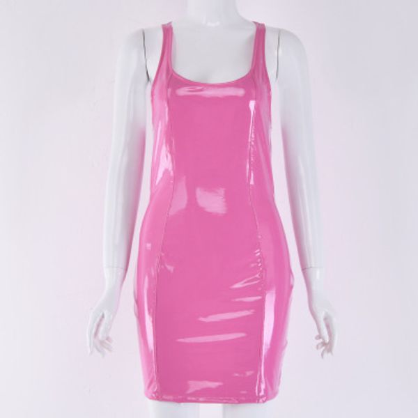 womens dress womens round neck pu slim dresses ladys party style skirts lady solid color & club skirt bright shiny style summer, White;black 
womens dress womens round neck pu slim dresses ladys party style skirts lady solid color & club skirt bright shiny style summer, White;black