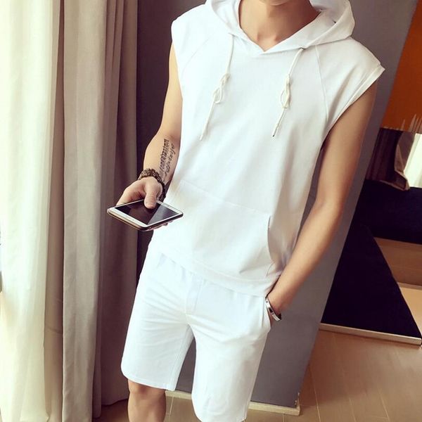 mans fashion clothes suit sleeveless solid pullover hooded packets casual t-shirt shorts for men comfortable half pants sets, Gray
mans fashion clothes suit sleeveless solid pullover hooded packets casual t-shirt shorts for men comfortable half pants sets, Gray