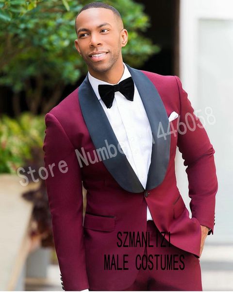 men suits with pants 2019 groom tuxedos groomsmen burgundy black shawl lapel custom made formal man men wedding suits, Black;gray
men suits with pants 2019 groom tuxedos groomsmen burgundy black shawl lapel custom made formal man men wedding suits, Black;gray