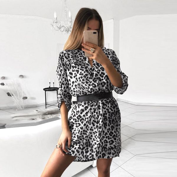leopard print short dress summer ladies button v neck loose casual dresses party beach dress vestidos de fiesta, Black;gray
leopard print short dress summer ladies button v neck loose casual dresses party beach dress vestidos de fiesta, Black;gray