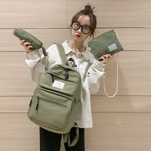 julyccino three-piece waterproof nylon backpack women large capacity girl school bags for teenage girl travel backpacks
julyccino three-piece waterproof nylon backpack women large capacity girl school bags for teenage girl travel backpacks