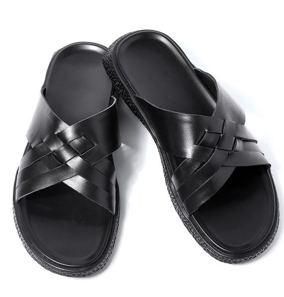summer fashion leather men slippers outdoor shoes flat slipper rome breathable pure black beach slipper male
summer fashion leather men slippers outdoor shoes flat slipper rome breathable pure black beach slipper male