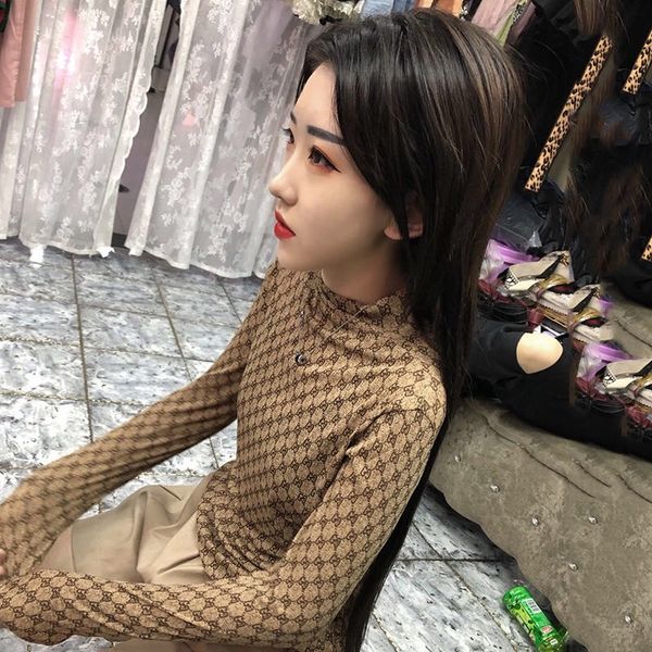 2020 the latest design long-sleeved t-shirt women web celebrity high collar temperament lace slim long-sleeved, White
2020 the latest design long-sleeved t-shirt women web celebrity high collar temperament lace slim long-sleeved, White