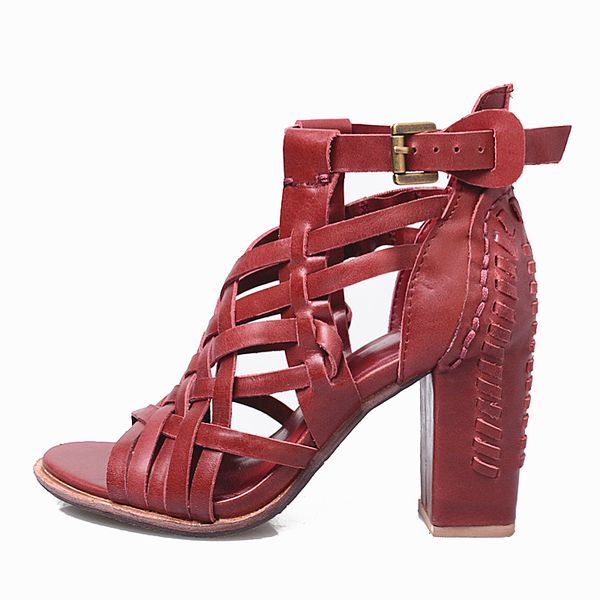hollow gladiator sandal women booties chunky heel handmade cow leather shoes summer spring casual buckle sandals high vamp, Black
hollow gladiator sandal women booties chunky heel handmade cow leather shoes summer spring casual buckle sandals high vamp, Black
