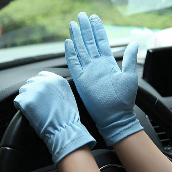 summer sunscreen gloves female thin breathable anti-slip absorb sweat outdoor full fingers driving gloves sz103w, Blue;gray
summer sunscreen gloves female thin breathable anti-slip absorb sweat outdoor full fingers driving gloves sz103w, Blue;gray