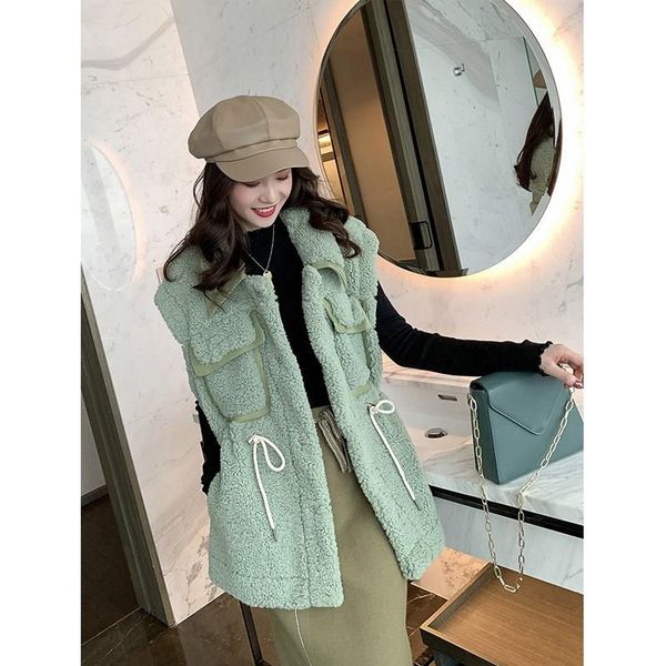 women fluffy lamb wool vest coat lovely warm plush tanks outwear solid winter pink loose waistcoat, Black;white
women fluffy lamb wool vest coat lovely warm plush tanks outwear solid winter pink loose waistcoat, Black;white