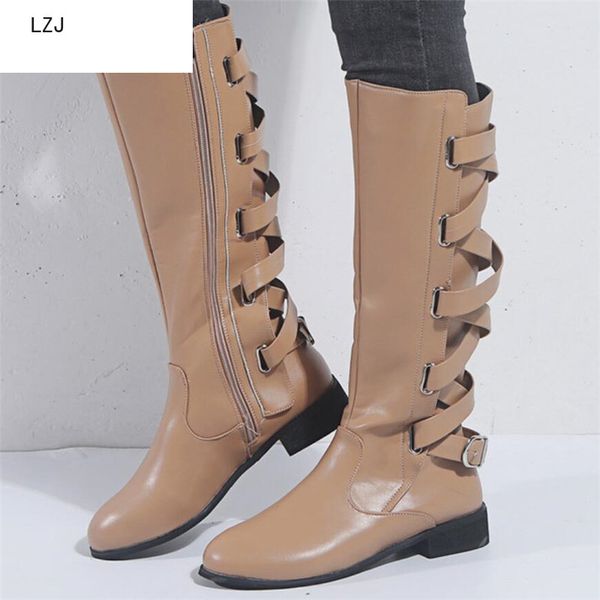 lzj boots women flats boots fashion winter warm knee high shoes woman cross strap botas mujer invierno 2019 size 35-43, Black
lzj boots women flats boots fashion winter warm knee high shoes woman cross strap botas mujer invierno 2019 size 35-43, Black