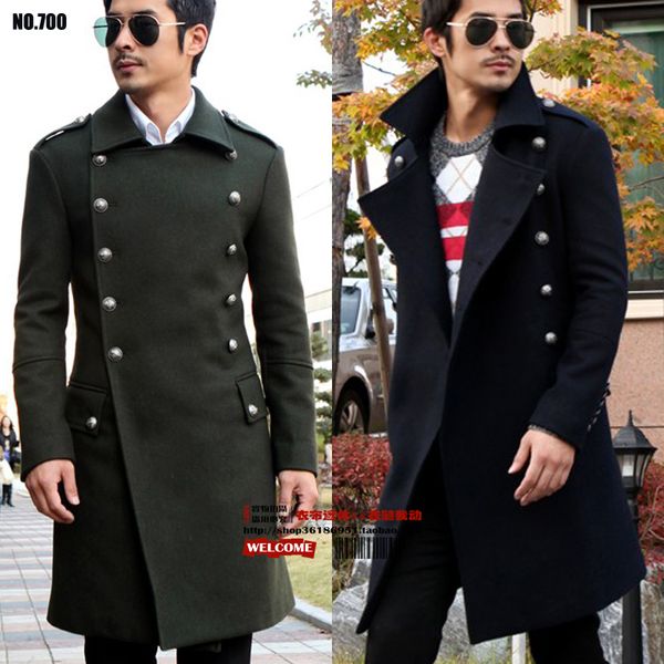 s-6xl 2017 plus size winter men's woolen overcoat long design outerwear vintage slim double breasted coat singer costumes, Black
s-6xl 2017 plus size winter men's woolen overcoat long design outerwear vintage slim double breasted coat singer costumes, Black