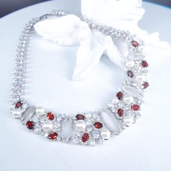 pendant necklaces 2021 fashion bohemia shell pear red cz zircon necklace wedding banquet birthday dressing show jewelry, Silver
pendant necklaces 2021 fashion bohemia shell pear red cz zircon necklace wedding banquet birthday dressing show jewelry, Silver