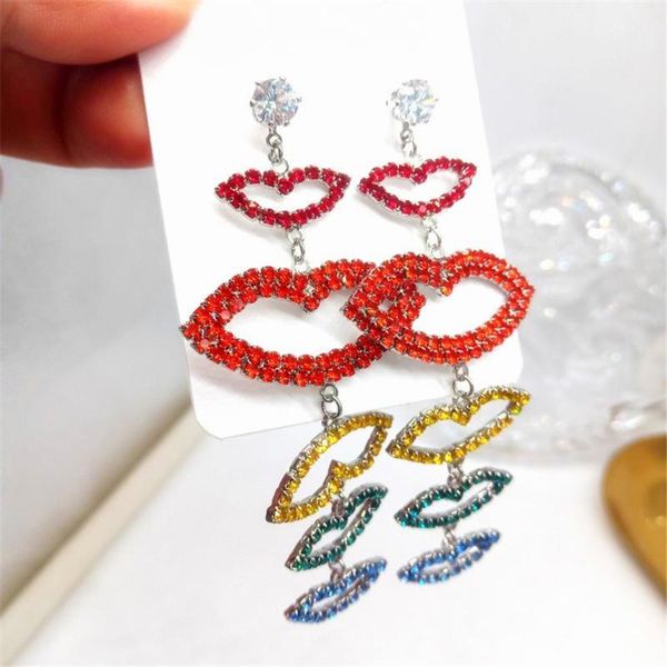 fashion rhinestone lips long drop earrings for women jewelry party nightclub big statement earrings, Silver
fashion rhinestone lips long drop earrings for women jewelry party nightclub big statement earrings, Silver