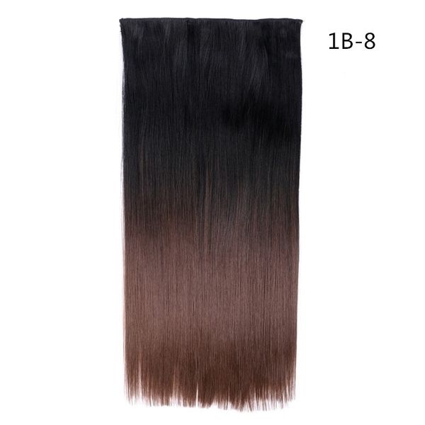 22 inch straight synthetic hair straight blonde clip in hair extensions 130g/pcs straight clip hair on barrettes false strands, Black
22 inch straight synthetic hair straight blonde clip in hair extensions 130g/pcs straight clip hair on barrettes false strands, Black