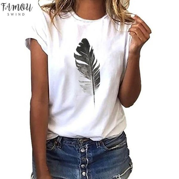 на складе тенниска женщин сыпучих короткими рукавами лист печать tshirt o шея лето top с коротким рукавом плюс размер футболка, White
на складе тенниска женщин сыпучих короткими рукавами лист печать tshirt o шея лето top с коротким рукавом плюс размер футболка, White