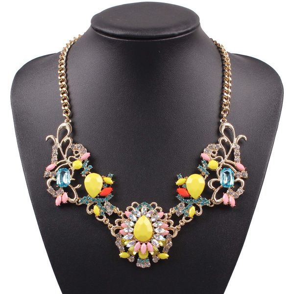 2019 new arrival design fashion brand statement necklace for women gold color chain crystal pendant necklace wholesale, Silver
2019 new arrival design fashion brand statement necklace for women gold color chain crystal pendant necklace wholesale, Silver