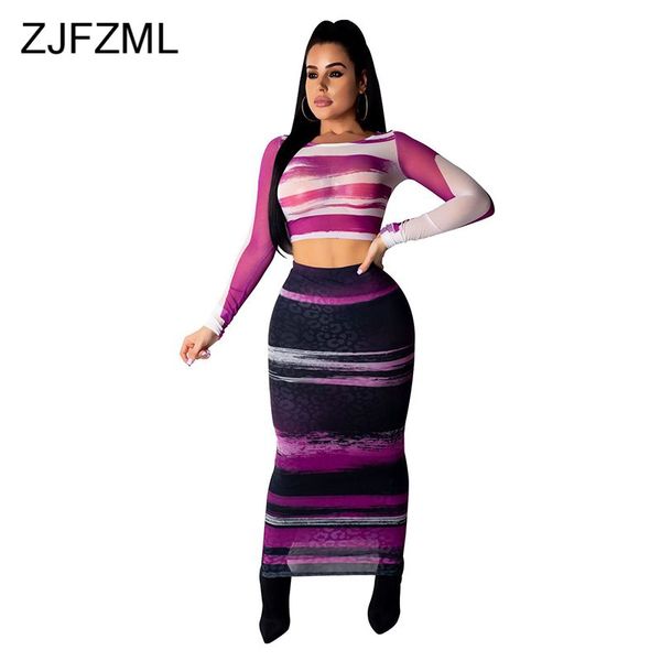 striped print 2 piece set summer clothes for women sheer mesh long sleeve crop +bandage long skirts elegant sweat suit, White
striped print 2 piece set summer clothes for women sheer mesh long sleeve crop +bandage long skirts elegant sweat suit, White