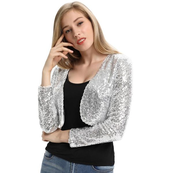 lolita shining sequined ladies cropped length coat long sleeve open front bolero shrug classic black silver party women's jacket, Black;brown
lolita shining sequined ladies cropped length coat long sleeve open front bolero shrug classic black silver party women's jacket, Black;brown