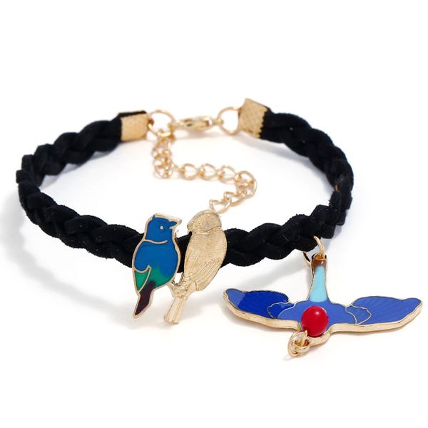 european and american fashion explosive ornaments korean velvet bracelet lovely bird pendant women's bracelet, Black
european and american fashion explosive ornaments korean velvet bracelet lovely bird pendant women's bracelet, Black