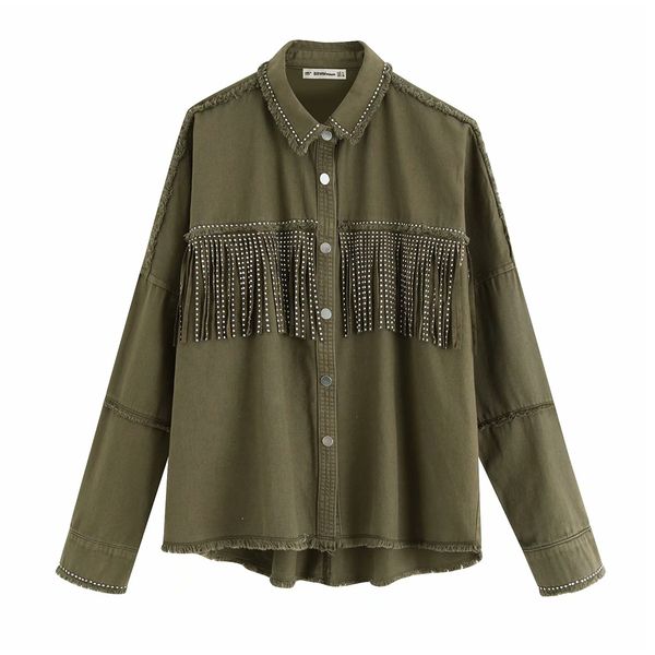 women early autumn vintage tassel jackets coats long sleeve denim jacket female solid single breasted loose jackets outerwear, Black;brown
women early autumn vintage tassel jackets coats long sleeve denim jacket female solid single breasted loose jackets outerwear, Black;brown