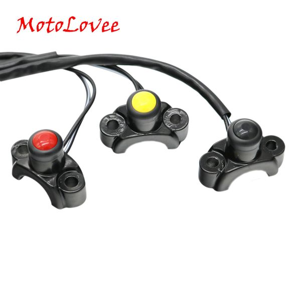 motolovee 1 pc red/yellow universal motorcycle switches aluminum handlebar mount headlamp power start kill fog light button
motolovee 1 pc red/yellow universal motorcycle switches aluminum handlebar mount headlamp power start kill fog light button