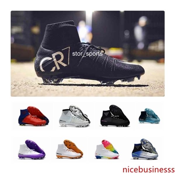 white red rainbow 100% original soccer shoes cr7 mercurial superfly v fg soccer cleats high ankle football boots ronaldo sports sneakers
white red rainbow 100% original soccer shoes cr7 mercurial superfly v fg soccer cleats high ankle football boots ronaldo sports sneakers