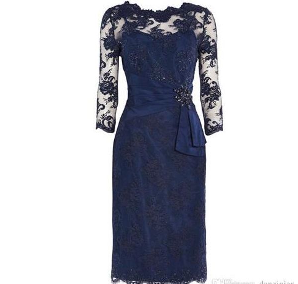 real p navy mother of the bride groom dresses sheer neck illusion long sleeves lace bodice sheath hollow back evening dress, Black;red
real p navy mother of the bride groom dresses sheer neck illusion long sleeves lace bodice sheath hollow back evening dress, Black;red