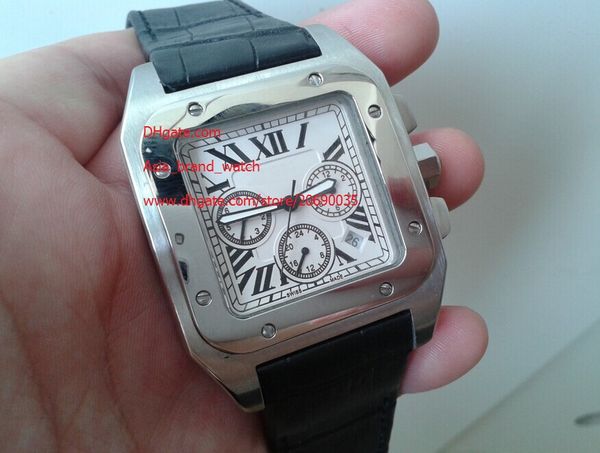 factory supplier 100 xl stainless steel quartz chronograph w20091x7 men's date wristwatches leather strap white dial watches, Slivery;brown
factory supplier 100 xl stainless steel quartz chronograph w20091x7 men's date wristwatches leather strap white dial watches, Slivery;brown