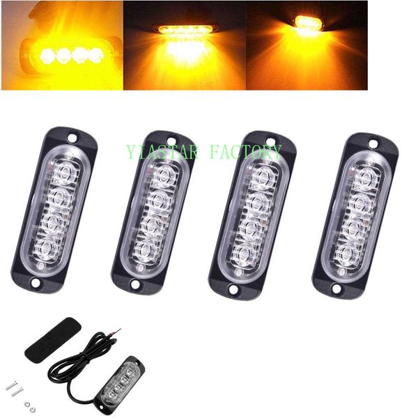 yiastar 8x 4led car strobe flash warning light grille 24v-12v traffic amber yellow lamp
yiastar 8x 4led car strobe flash warning light grille 24v-12v traffic amber yellow lamp