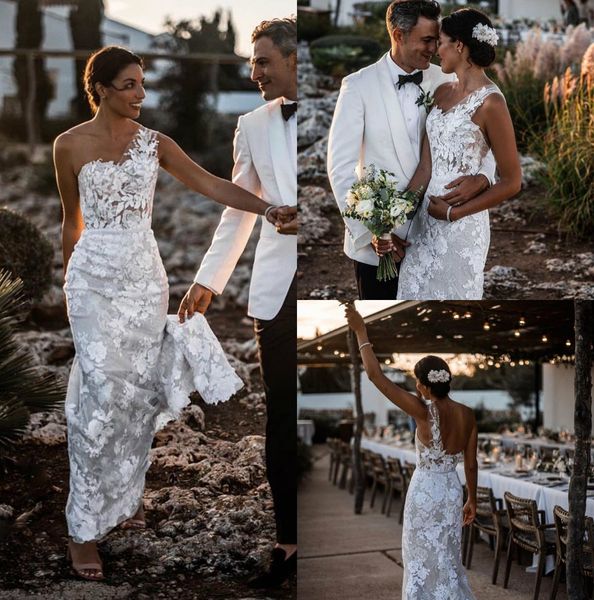 vintage mermaid wedding dresses 2019 one shoulder backless lace bridal gowns sweep train country wedding dress custom, White
vintage mermaid wedding dresses 2019 one shoulder backless lace bridal gowns sweep train country wedding dress custom, White