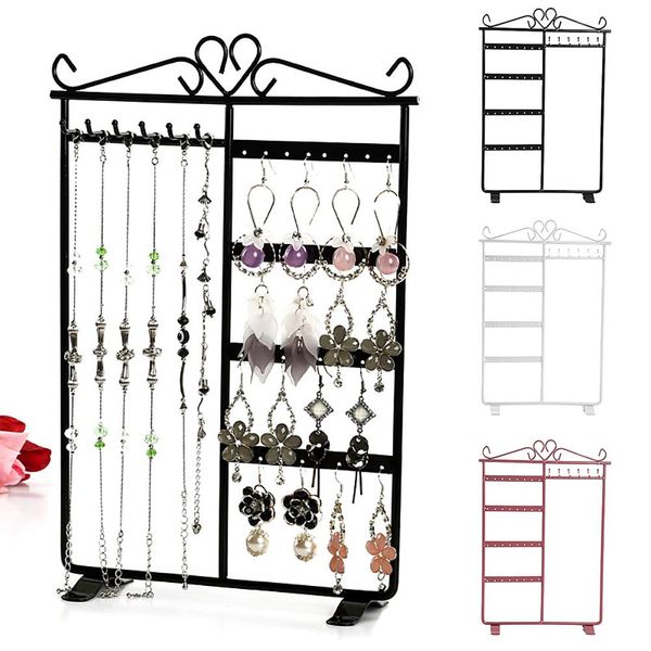 iron jewelry organizer jewelry display rack 32 holes 6 hooks necklaces earring holder packaging organizer jewellery rangement, Pink;blue
iron jewelry organizer jewelry display rack 32 holes 6 hooks necklaces earring holder packaging organizer jewellery rangement, Pink;blue