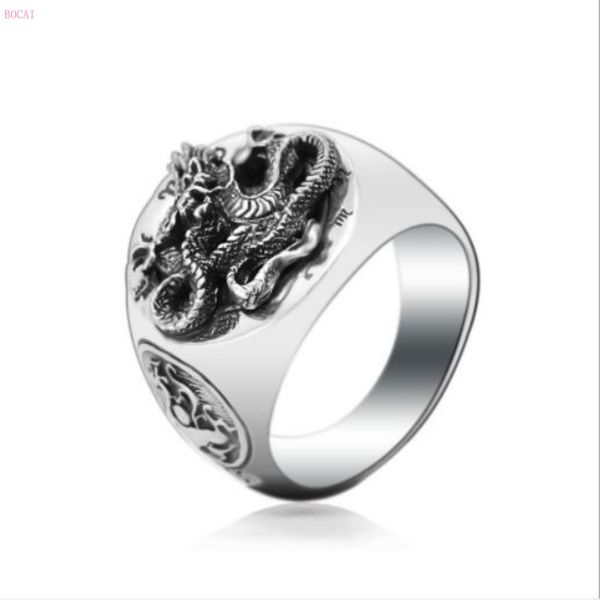 s925 sterling silver jewelry personality trends manual thai silver blue dragon men's thai ring for men, Golden;silver
s925 sterling silver jewelry personality trends manual thai silver blue dragon men's thai ring for men, Golden;silver