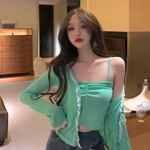 two-piece set knitted lace up sweater women spring summer korean clothes sweet style pullovers fashion ladies new, White;black
two-piece set knitted lace up sweater women spring summer korean clothes sweet style pullovers fashion ladies new, White;black
