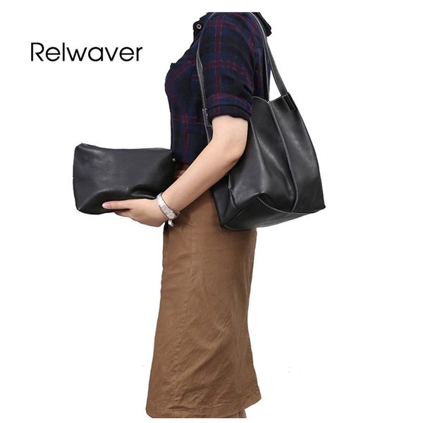 relwaver women tote bag genuine leather cow leather shoulder bag raw edge composite black women handbags wallet open big
relwaver women tote bag genuine leather cow leather shoulder bag raw edge composite black women handbags wallet open big