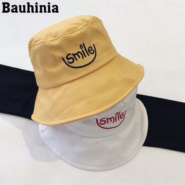 bauhinia fashion bucket hat outdoor letter print casual versatile fisherman bucket cap simple hats