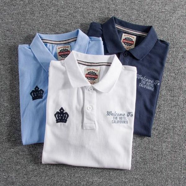 Mens Polo Shirt Washed Cotton Embroidery Letters European and American Style Short Sleeve Turn Down Lapel 3 Colors
Mens Polo Shirt Washed Cotton Embroidery Letters European and American Style Short Sleeve Turn Down Lapel 3 Colors